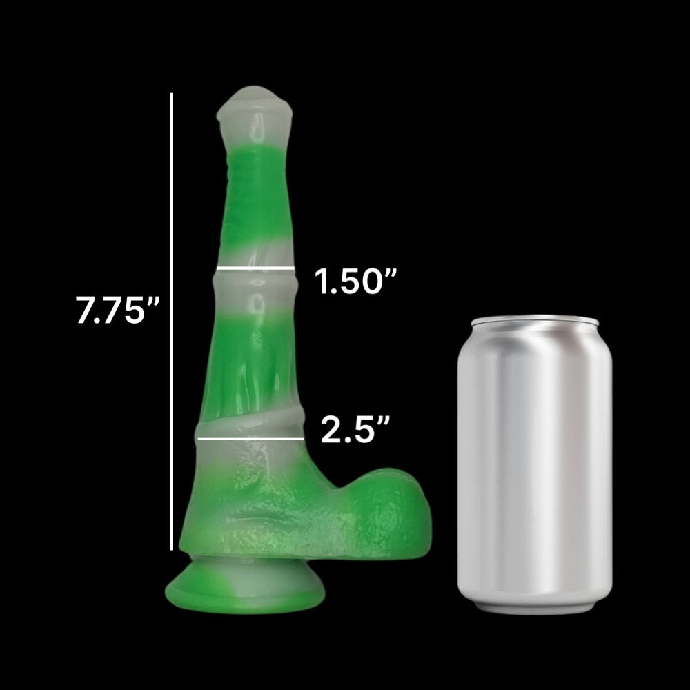 green flared horse fantasy dildo