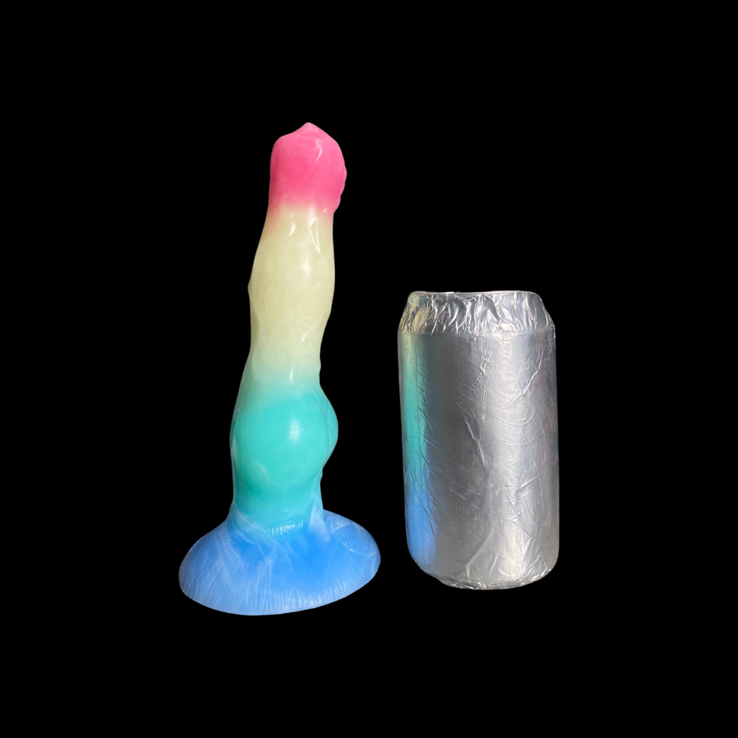 Rainbow Knot Dildo Side View
