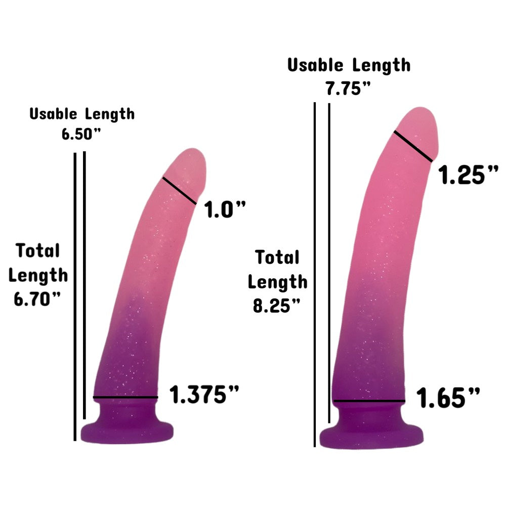 Pink Glitter Starter Silicone Dildo Sunshine Stuff Pink Glitter Starter Silicone Dildo Sunshine Stuff